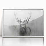 Framed wall art showcasing a serene deer design, featuring acrylic material with a white border, perfect for enhancing nature-themed decor in any living space.