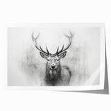 Artistic rolled print showcasing a serene deer design in a natural setting, perfect for wildlife-themed decor. Ideal for adding a touch of nature to any space.