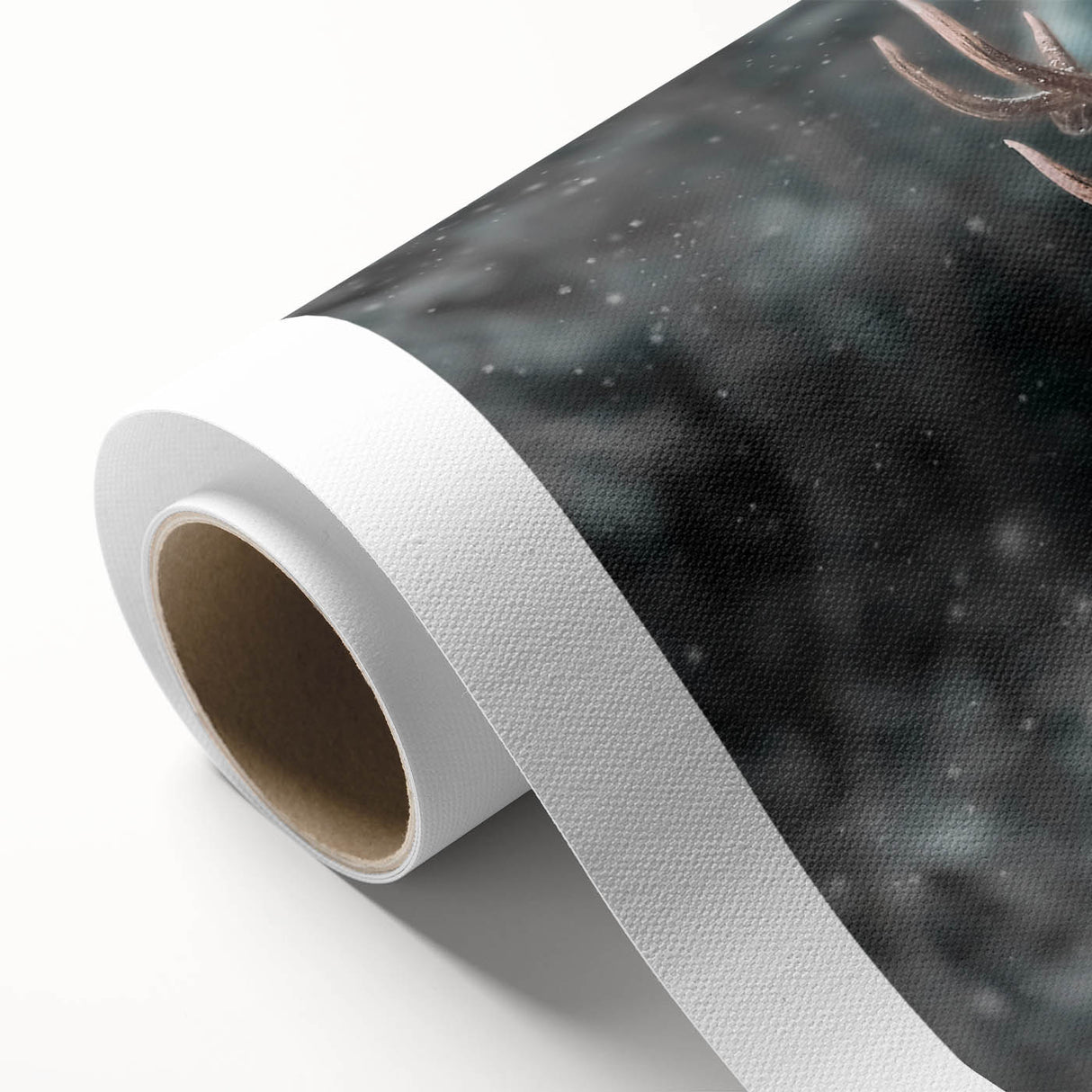 Rolled canvas art showcasing a serene deer design, featuring intricate details and natural colors, perfect for enhancing any wildlife-themed decor.