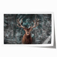 Deer wall art design showcasing intricate details and vibrant colors, printed on high-quality canvas, perfect for nature lovers seeking home decor inspiration.
