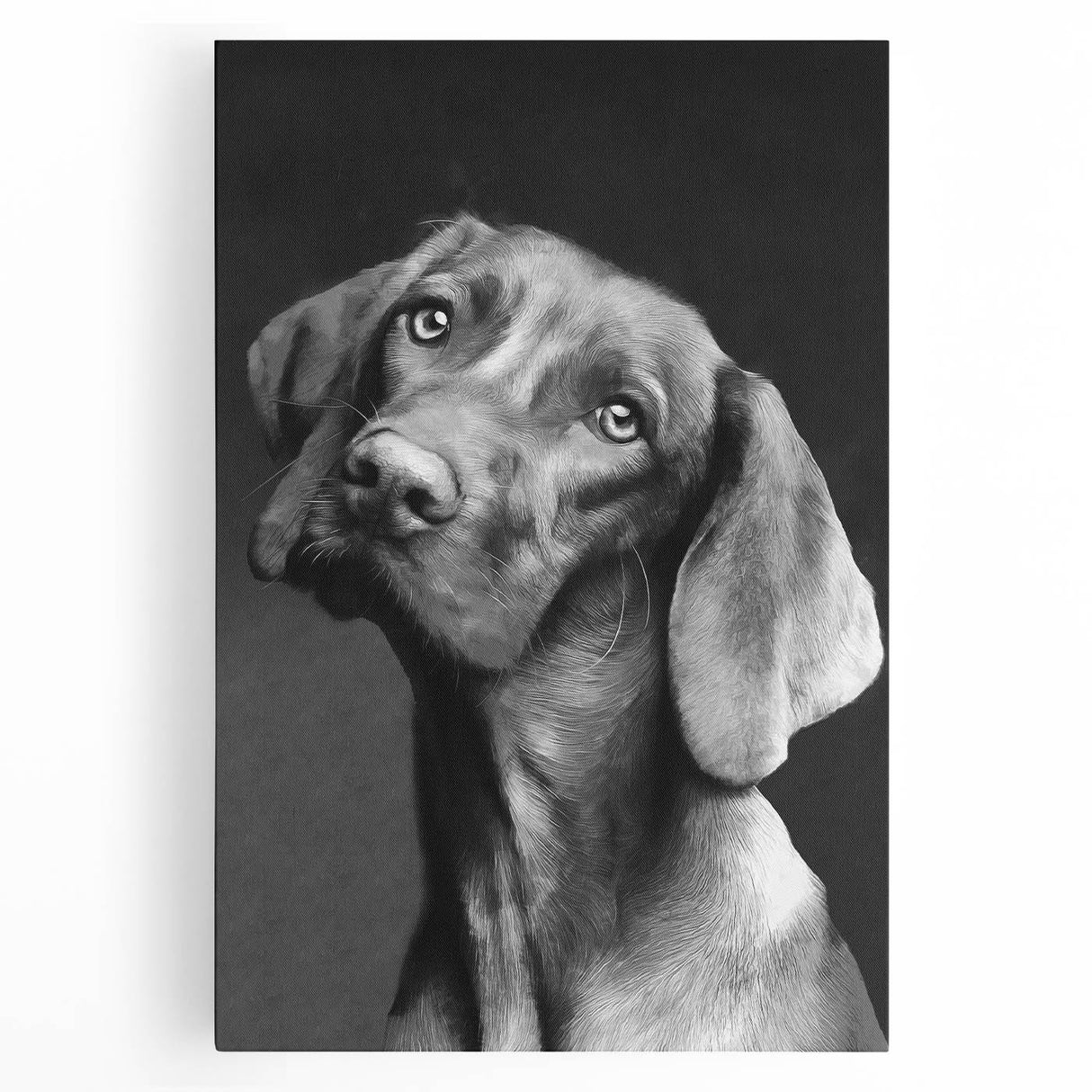 Stretched canvas wall art showcasing playful dogs in a vibrant wild-life design, perfect for pet lovers’ home decor, with rich colors and detailed artwork.