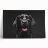 Stretched canvas wall art featuring playful dog illustrations in vibrant colors, perfect for animal lovers, adding a cheerful touch to home decor.