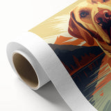 Rolled canvas wall art showcasing a vibrant design of wild dogs in a naturalistic setting, ideal for animal lovers and home decor enthusiasts. The artwork captures the essence of wildlife with vivid colors and intricate details, providing an eye-catching focal point for any room.