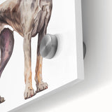 Close-up of a vibrant acrylic wall art piece featuring a playful dog design, showcasing intricate details and colors, perfect for animal lovers and home décor enthusiasts. Ideal for enhancing living spaces with a touch of wildlife charm.