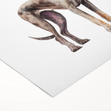 Rolled canvas showcasing a vibrant dog-themed wall art design, featuring playful canine illustrations in various colors, ideal for pet lovers and home decor enthusiasts.