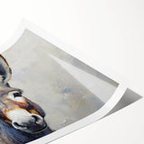 Rolled print showcasing a vibrant donkey design from the "Animals a Wild Life" wall art collection, perfect for adding a touch of nature-inspired decor to any room.