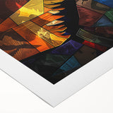 Rolled canvas wall art featuring a whimsical donkey design in vibrant colors, perfect for animal lovers. Ideal for home decor or children's rooms.