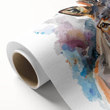 Rolled canvas artwork showcasing a vibrant donkey design, part of the Animals A Wild Life collection, perfect for animal lovers and home decor enthusiasts.