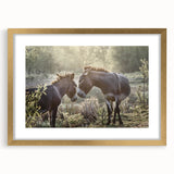 Front view of a framed wall art featuring a whimsical donkey design, showcasing vibrant colors and intricate details, ideal for animal lovers and home decor.