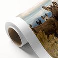 Rolled canvas art showcasing a colorful donkey design inspired by wildlife, featuring intricate details and vibrant hues, perfect for animal lovers' decor.