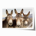 Rolled wall art print showcasing a vibrant donkey design with intricate details, perfect for animal lovers and home decor, presented in a protective cardboard tube.