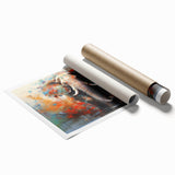 Vibrant rolled print of an elephant design showcasing intricate patterns and colors, perfect for wildlife enthusiasts and home decor, encapsulating the beauty of nature.