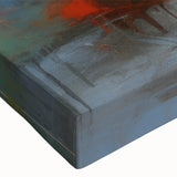 Close-up of a vibrant elephant design wall art on stretched canvas, showcasing detailed textures and rich colors, perfect for wildlife enthusiasts' decor.