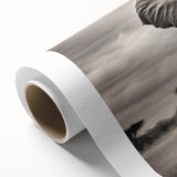 Elephant wall art design on rolled canvas, showcasing a vibrant, colorful depiction of wildlife in a natural habitat, perfect for home decor enthusiasts.