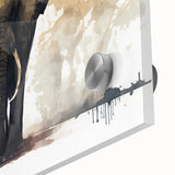 Close-up of an elegant acrylic wall art piece showcasing a detailed elephant design, highlighting intricate textures and earthy tones, perfect for animal lovers and home decor enthusiasts.