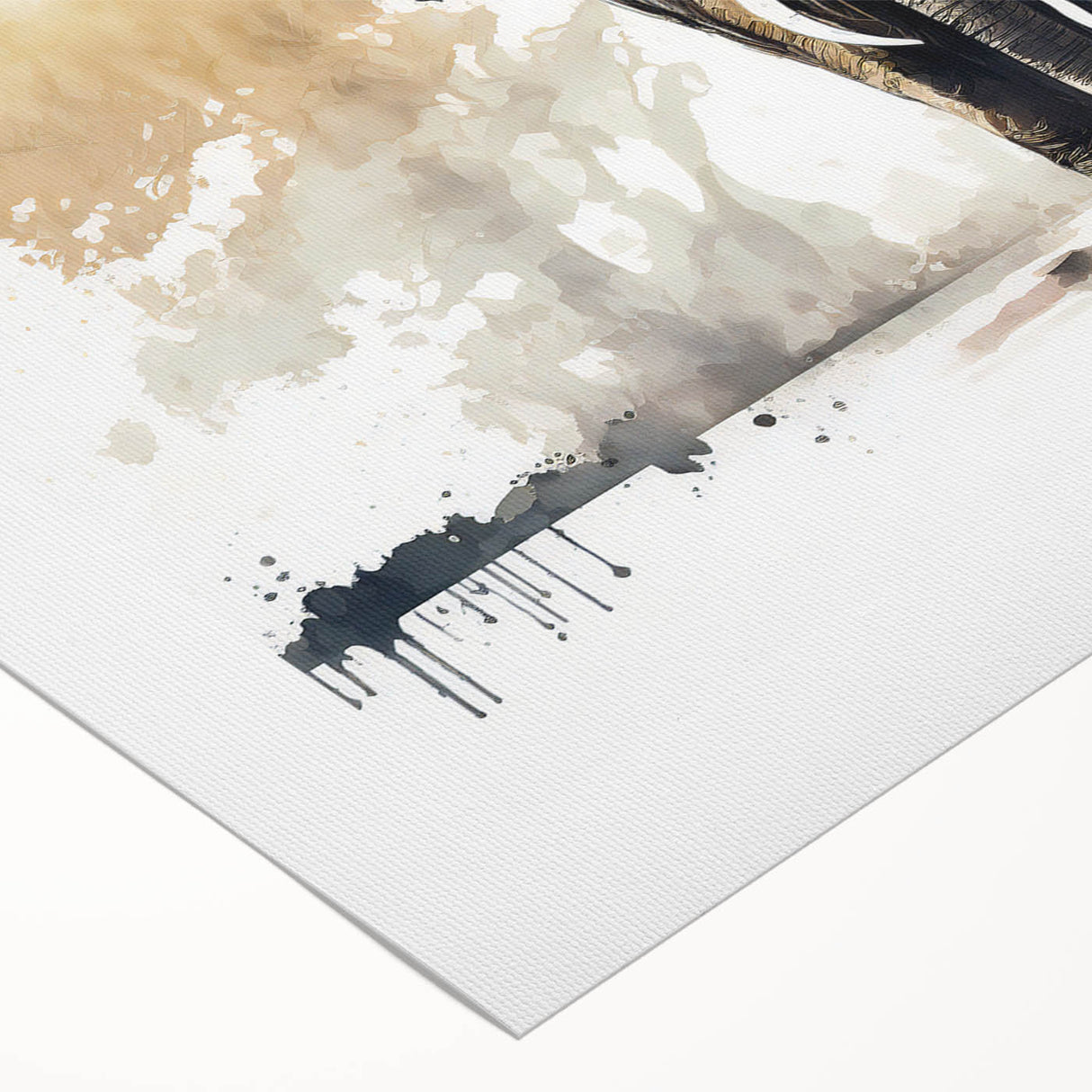 Rolled canvas showcasing a vibrant African elephant design, perfect for wildlife enthusiasts, featuring rich colors and intricate details, ideal for home decor.