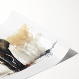 Elephant-themed wall art print showcasing a vibrant African design, featuring rich colors and intricate patterns, rolled and ready for display in any room.