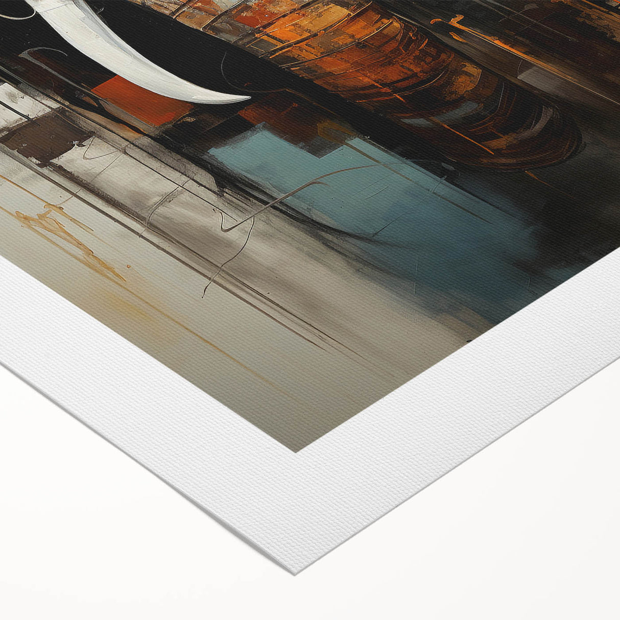 Elephant-themed wall art design on rolled canvas, showcasing vibrant colors and intricate patterns, perfect for wildlife enthusiasts and home decor.