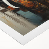 Elephant-themed wall art design on rolled canvas, showcasing vibrant colors and intricate patterns, perfect for wildlife enthusiasts and home decor.