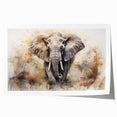 Elephant-themed wall art print showcasing a vibrant, colorful design inspired by wildlife, elegantly rolled and ready for display in any home decor setting.