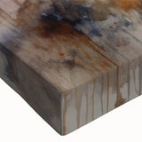 Close-up of a vibrant, stretched canvas featuring a majestic African elephant design, showcasing intricate details and textures, perfect for wildlife art lovers.