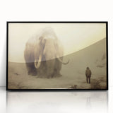 Framed wall art featuring a striking black and white elephant design, showcasing intricate details and textures, ideal for wildlife enthusiasts and home decor.