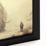 Close-up of a framed canvas wall art piece featuring a vibrant elephant design, showcasing intricate details and textures, perfect for wildlife enthusiasts and modern decor.