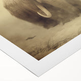 Vibrant rolled canvas artwork showcasing a majestic elephant in a natural habitat, ideal for wildlife enthusiasts and home decor, featuring intricate details and textures.