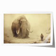 Vibrant rolled wall art print featuring a majestic elephant design, showcasing intricate details and earthy tones, perfect for wildlife enthusiasts' decor.