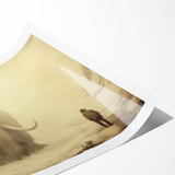 Elephant wall art print showcasing intricate designs and vibrant colors, rolled and ready for framing, perfect for wildlife enthusiasts and home decor.