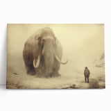 Elegant stretched canvas wall art featuring a majestic elephant design, showcasing intricate details and vibrant colors, perfect for wildlife enthusiasts and home decor.