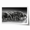 Elephant-themed wall art print showcasing a vibrant and colorful design, perfect for adding a touch of wildlife decor to any room, rolled for easy display.