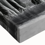 Close-up view of a vibrant elephant design on stretched canvas wall art, showcasing intricate details and textures, perfect for animal lovers and home decor enthusiasts.