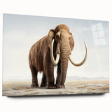 Elegant side view of an acrylic glass wall art piece showcasing a detailed elephant design, perfect for wildlife enthusiasts and home decor, highlighting vibrant colors and intricate details. Ideal for adding a touch of nature-inspired elegance to any space.