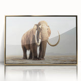 Framed acrylic wall art featuring a majestic elephant design, showcasing vibrant colors and gold accents, ideal for wildlife enthusiasts and modern decor.