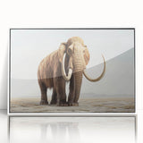 Framed wall art featuring a stunning elephant design with vibrant colors and intricate details, showcasing the beauty of wildlife in a modern white frame. Perfect for nature lovers and home decor enthusiasts.