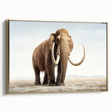 Framed canvas wall art featuring a majestic side view of an elephant in a gold-hued design, perfect for wildlife enthusiasts and home decor. Ideal for adding a touch of elegance to any space.