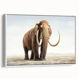 Framed wall art featuring a side view of a majestic elephant, showcasing intricate details and a serene expression, perfect for wildlife lovers and home decor enthusiasts.