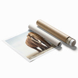 Elephant-themed wall art print showcasing a vibrant, artistic depiction of African wildlife, rolled for easy shipping and display. Perfect for nature lovers and home decor enthusiasts.