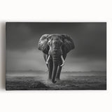Stretched canvas wall art showcasing a majestic elephant design in vibrant colors, perfect for adding a touch of wildlife elegance to home decor.