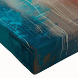 Close-up of a vibrant elephant design on stretched canvas, showcasing intricate details and textures in earthy tones, perfect for wildlife-themed decor.