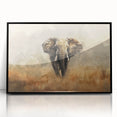 Framed acrylic wall art showcasing a detailed elephant design in a striking black frame, perfect for adding a touch of wildlife elegance to any decor.