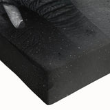 Close-up of a vibrant stretched canvas wall art featuring a majestic African elephant design, showcasing intricate details and rich colors, perfect for wildlife decor.