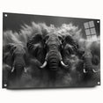 Acrylic wall art featuring a side view of a majestic elephant, designed with intricate details and vibrant colors, perfect for nature enthusiasts and home decor.
