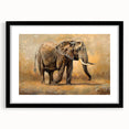 Framed wall art featuring a striking elephant design in black and white, showcasing intricate details and textures, perfect for wildlife enthusiasts and modern decor.