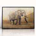 Framed acrylic wall art showcasing a striking black and white elephant design, ideal for wildlife enthusiasts and modern decor, enhancing any interior space.