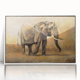 Framed wall art featuring a stunning elephant design in a contemporary style, showcasing intricate details and vibrant colors against a white background, ideal for wildlife enthusiasts and modern decor.
