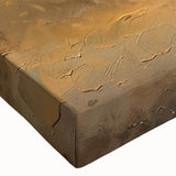 Close-up of a vibrant elephant design on stretched canvas wall art, showcasing intricate details and rich colors, perfect for wildlife enthusiasts and home decor.