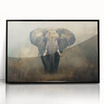 Framed wall art showcasing a stunning black and white elephant design, set against a sleek acrylic background, perfect for modern home decor. Ideal for animal lovers and wildlife enthusiasts, this piece adds a touch of elegance to any room.