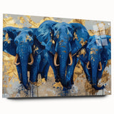 Acrylic wall art featuring a side view of an elephant design, showcasing intricate details and vibrant colors, perfect for wildlife enthusiasts and modern decor.